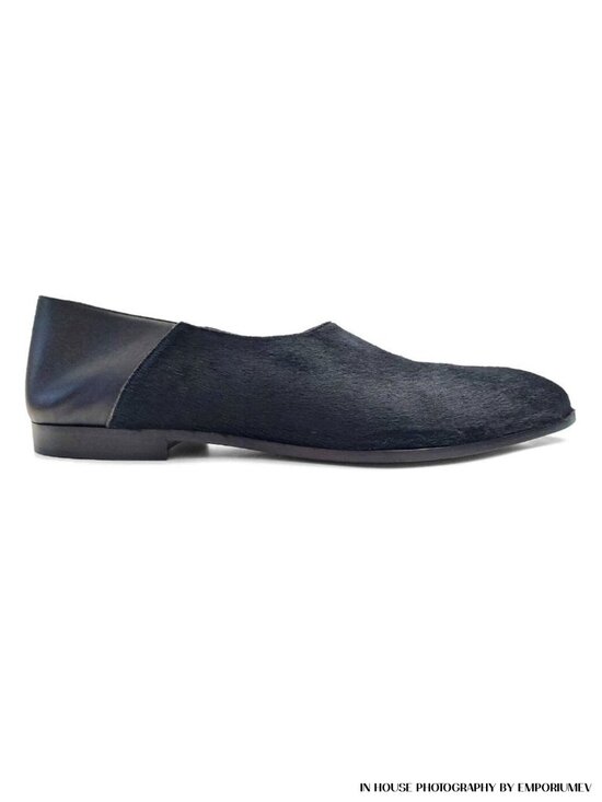 Bally Vegas Flat Loafers In Black Haircalf Leather US 11 EU 10 (0538)